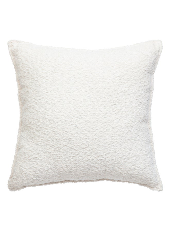 atmosphera Soana Bouclette Square Shaped Cushion Ivory 45 x 45cm 204403A - Image 1