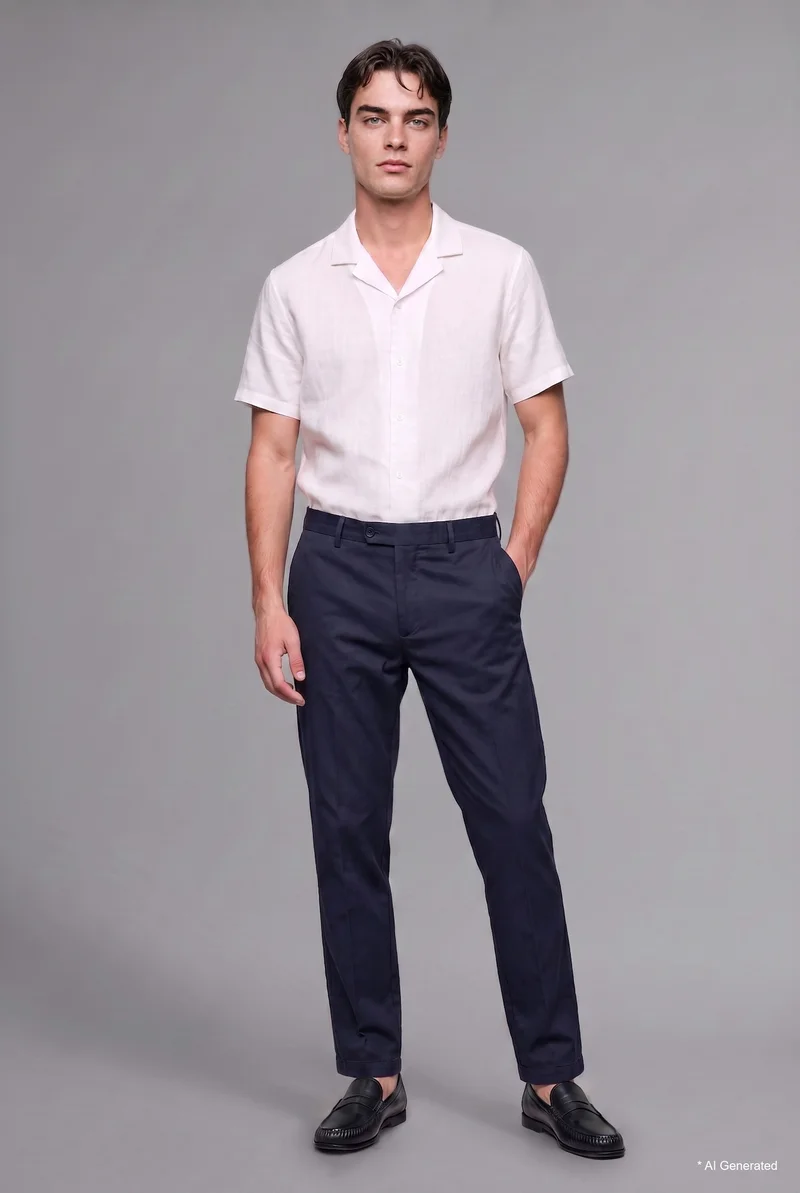 Relaxed Fit Classic Pleated Trousers