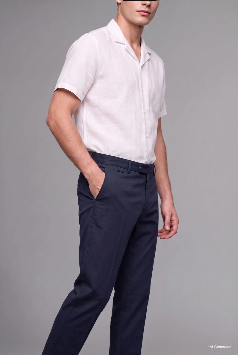 Defacto  Relaxed Fit Classic Pleated Trousers for Men | Best Price UAE