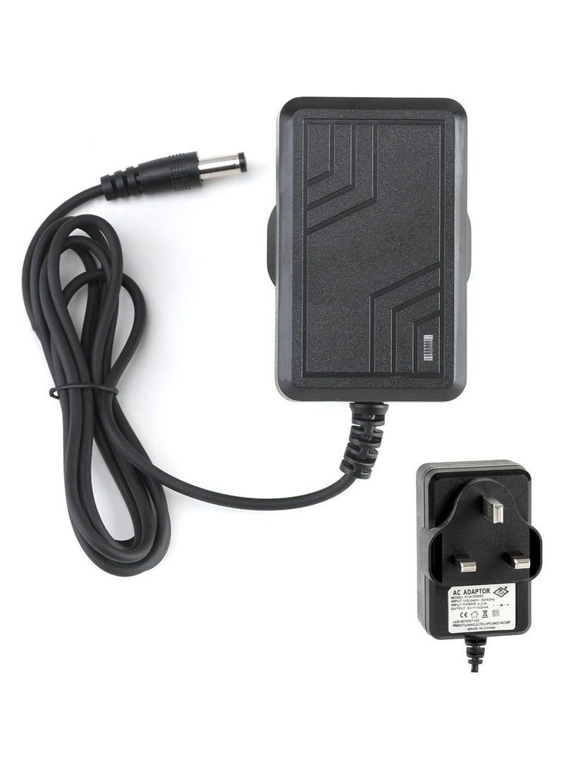 TLAXCA 6V 500MA Battery Charger for Child Electric Car, Kids Electric Car 6 Volt Battery Charger for Electric Ride on Toy Car, Motorcycle, Quad Bike, Sports Car - Universal Battery Supply Power Adapter 5.5mm x 2.1mm - Image 1