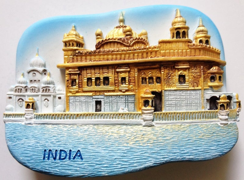 WitnyStore Tiny 3" The Golden Temple Harmandir Sahib Amritsar India - Miniature Hand Made Resin 3D Asia Landmark Tourist Attraction Decorative Refrigerator Fridge Magnets Collectible Souvenir Gifts - Image 1