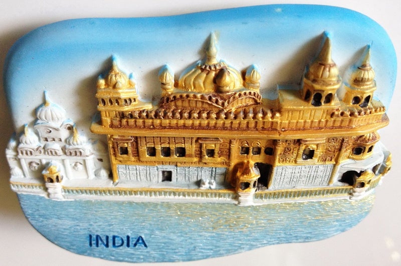 WitnyStore Tiny 3" The Golden Temple Harmandir Sahib Amritsar India - Miniature Hand Made Resin 3D Asia Landmark Tourist Attraction Decorative Refrigerator Fridge Magnets Collectible Souvenir Gifts - Image 3