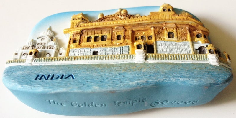 WitnyStore Tiny 3" The Golden Temple Harmandir Sahib Amritsar India - Miniature Hand Made Resin 3D Asia Landmark Tourist Attraction Decorative Refrigerator Fridge Magnets Collectible Souvenir Gifts - Image 2