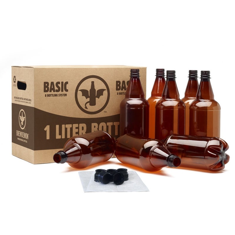 BrewDemon Basic 8 Bottling System (1-Liter) - Holds 2 Gallons of your favorite carbonated beverages. - Image 1
