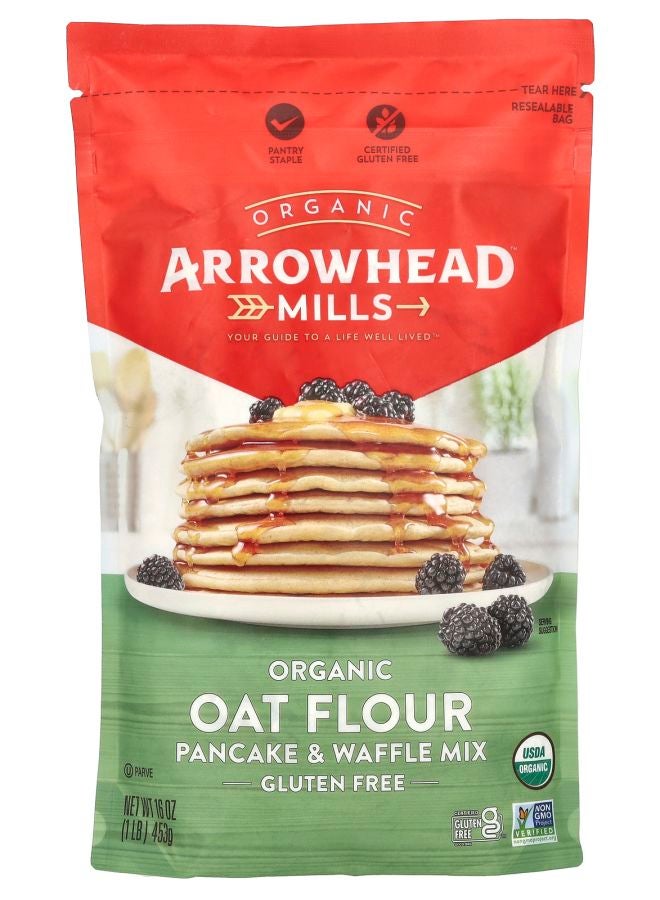 Organic Oat Flour Pancake & Waffle Mix Gluten Free 16 oz (453 g)