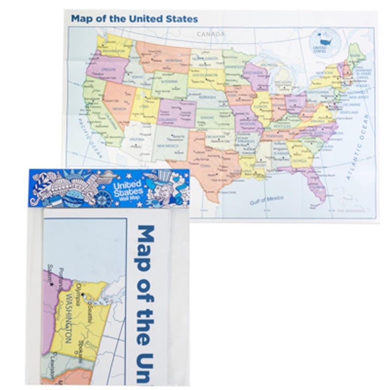 Kappa Mapping Company United States Poster Size Wall Map 40 x 28 with Cities (1 Map) - Image 4