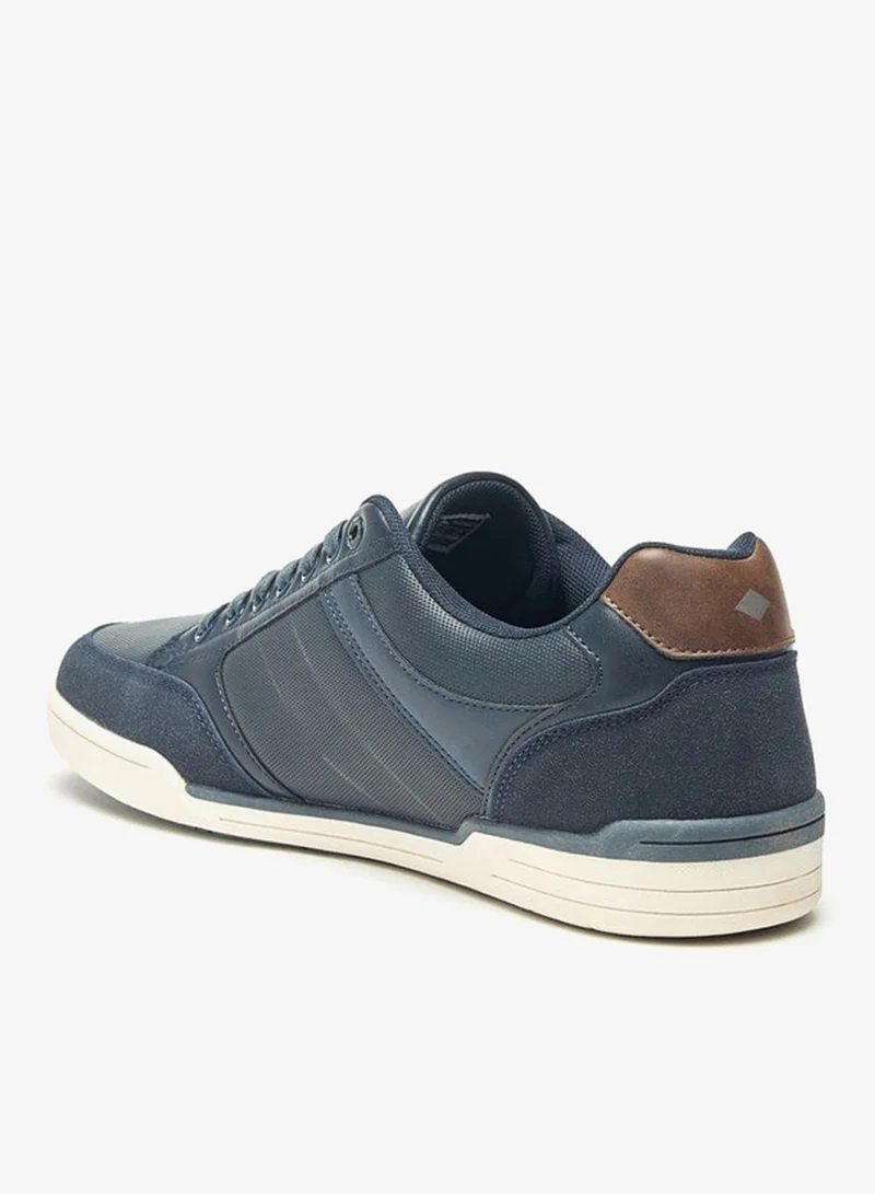 Lee Cooper Men's Logo Detail Sneakers with Lace-Up Closure