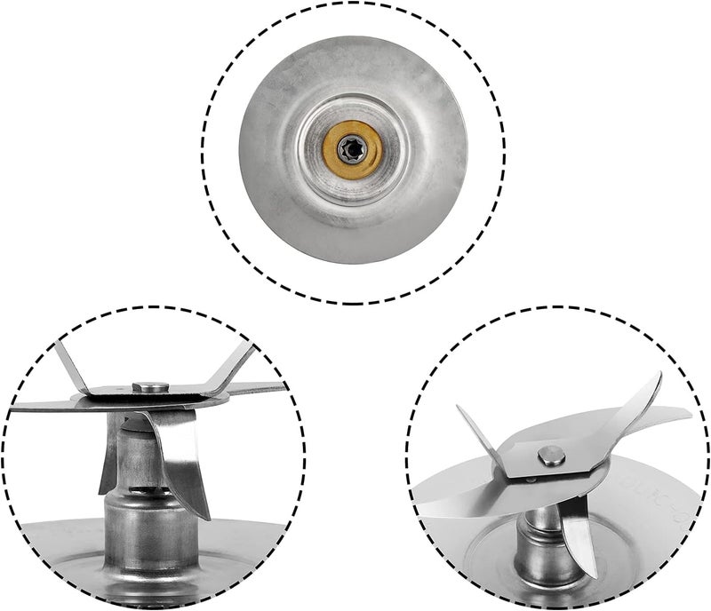 HenSinTc Pro 1200 Blender Blade Compatible with Oster Pro 1200 Blenders with with Jar Base Bottom and Rubber O-Ring Gasket for Oster Pro 1200 Blender Replacement Parts - Image 3