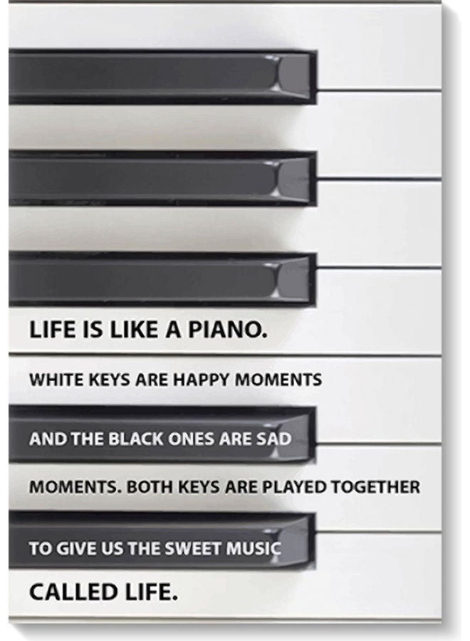 RYN Piano Themed Wall Art Painting Multicolour 40x60cm - Image 2