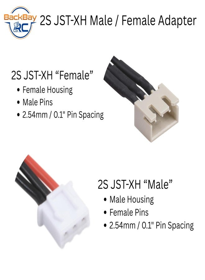 BackBay R/C BackBayRC - 2S JST-XH Balance Extensions - 60cm 20awg (100 Strand) Wire - Flexible Silicone Insulation - 2.54mm / 0.1" Pin Spacing - Image 2