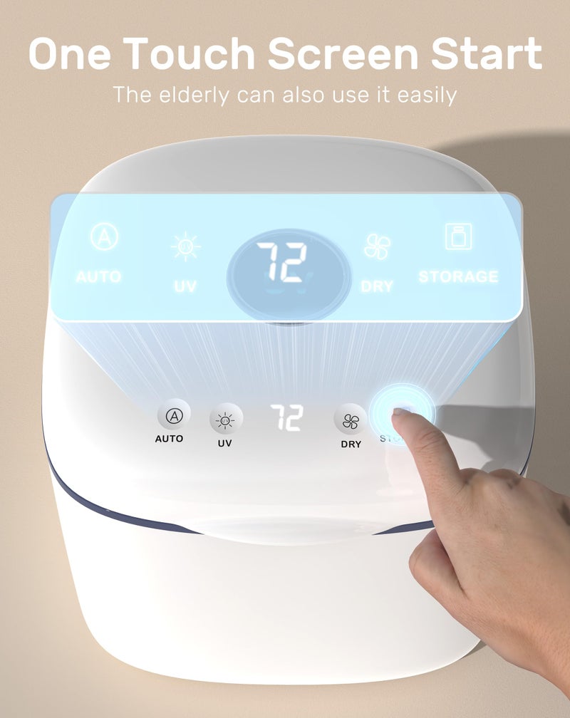 GROWNSY UV Sanitizer and Dryer, GROWNSY 4in1 Baby Bottle Sanitizer Household Cleaning & Sanitizing Box for Baby Stuffs Bottle Toys Clothes Cups, for Family Toothbrush Beauty Tools Phone  - Image 5