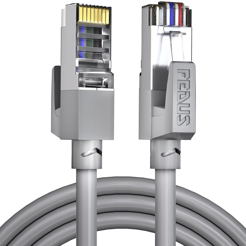 FEDUS 1000 MBPS 80 Meter High Speed RJ45 Cat5e Ethernet Patch Cable LAN Cable Internet Network Computer Cable Cord High Speed Gigabit Category 5 Wires for Modem, Router, Camera, LAN ADSL GRAY - Image 1