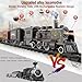 BUBUQE Electric Train Sets for Kids Metal Alloy Christmas Train Toys Steam Locomotive Glowing Passenger Carriages Luxury Tracks Light  Sounds Rechargeable Birthday Gifts for Boys Girls Red - Image 4