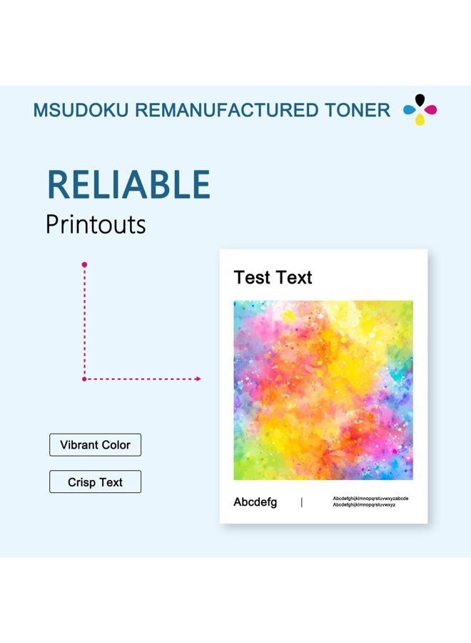 Msudoku خرطوشة حبر فيرسالينك C405 C400 معاد تصنيعها (4 عبوات) بديل لـ Xerox C400 C405 106R03524 106R03525 106R03526 106R03527 متوافقة مع طابعة Xerox C400 C400DN C405 (أسود/أزرق/أحمر/أصفر) - Image 5