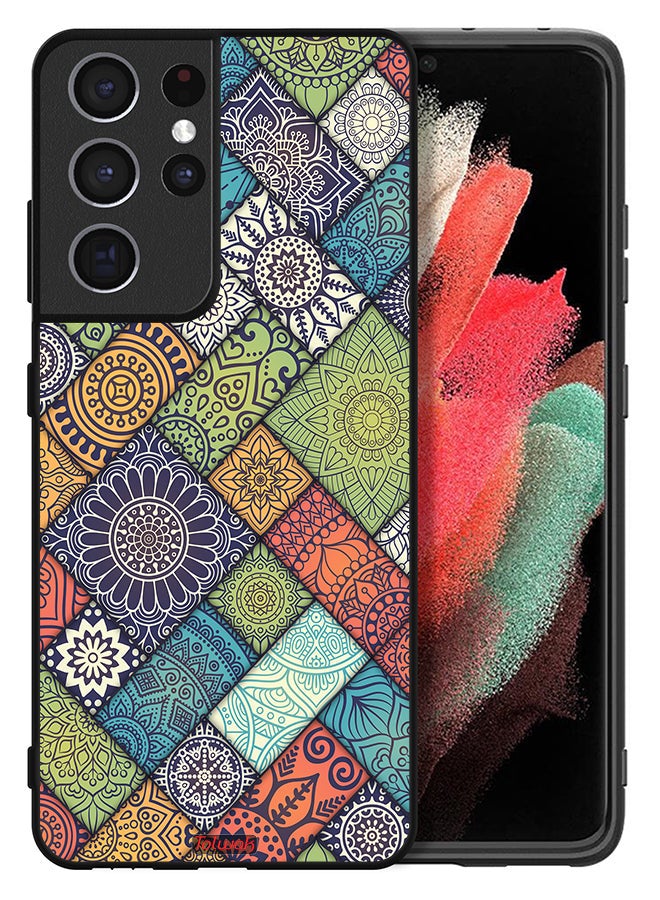 Tolwak Samsung Galaxy S21 Ultra 5G Protective Case Cover Mandala Pattern - Image 2