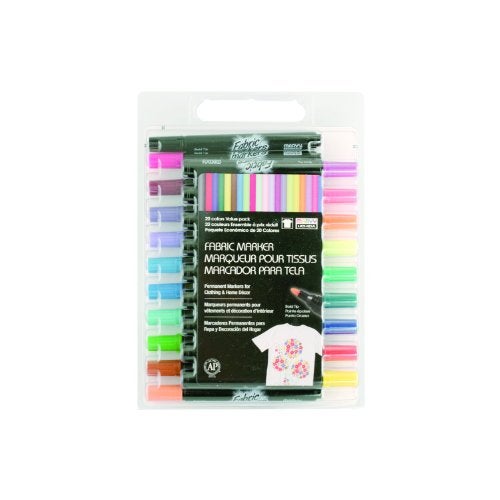 Uchida Marker Fabric Broad Tip (20 Pack), Bold Colors - Image 1