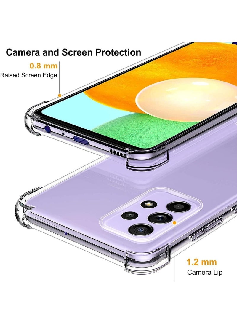 Raxoom Samsung Galaxy A53-5G Case Cover Protective Shock Absorption Bumper soft Transparent Case (Clear) - Image 2