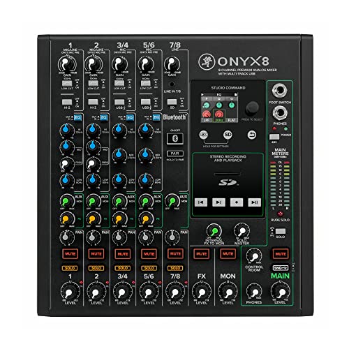 Mackie Onyx Series 8Channel Premium Analog Mixer with MultiTrack USB Onyx8