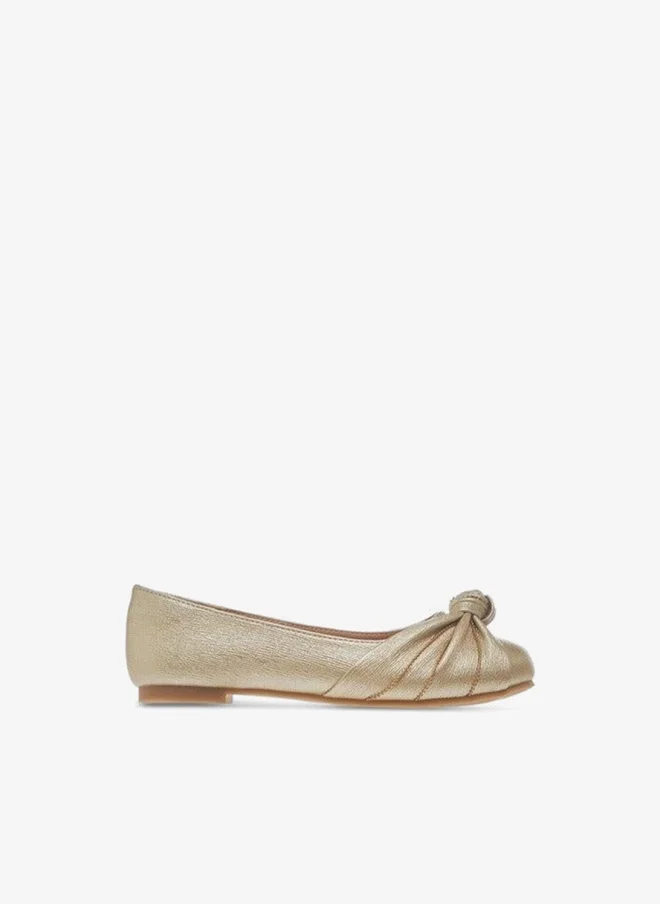 Knot Detail Slip-On Ballerina Shoes