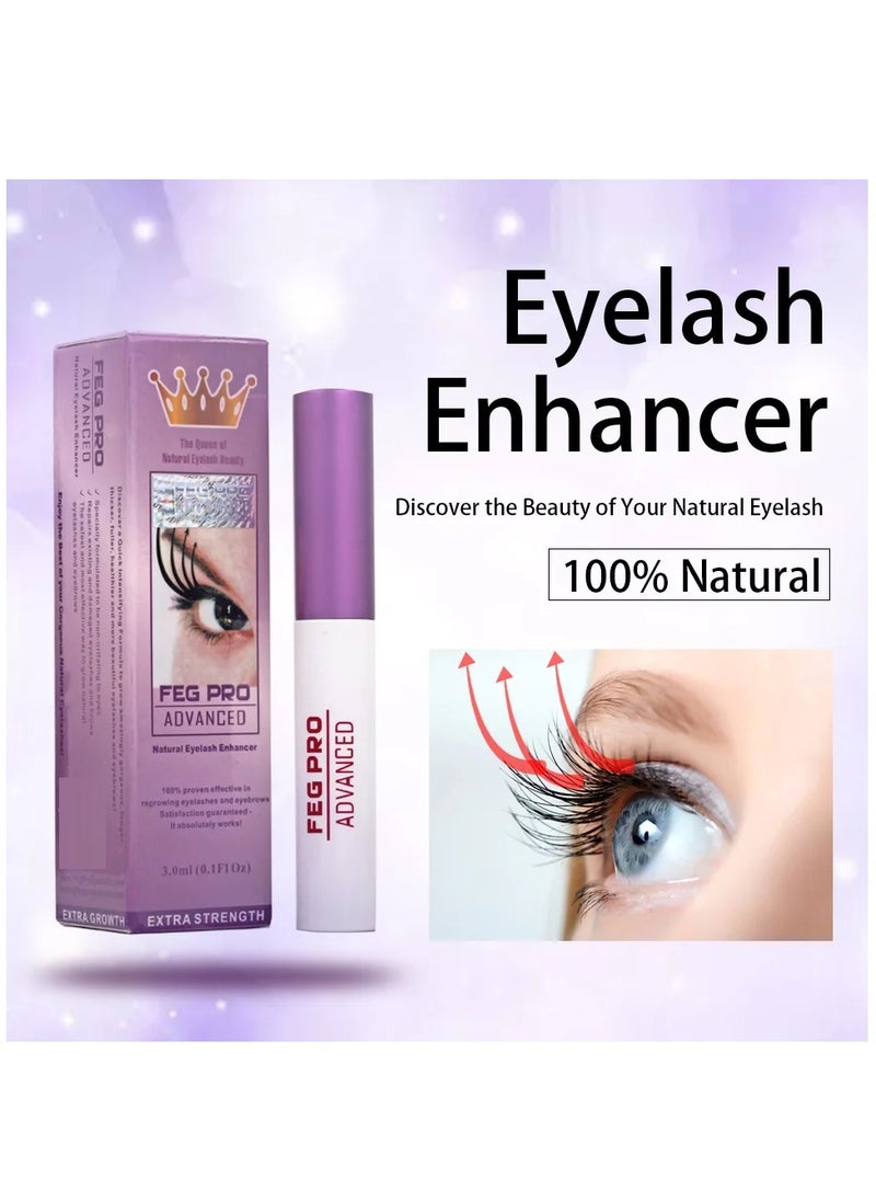FEG Pro Advance Eyelash Enhancer Eye Lash Growth Serum for Lash and Brow Fast Effective Growth Creates Longer & Darker Eyelash Booster Serum Best Natural Eyelash Enhancer Serum to Grow Lashes  - Image 2