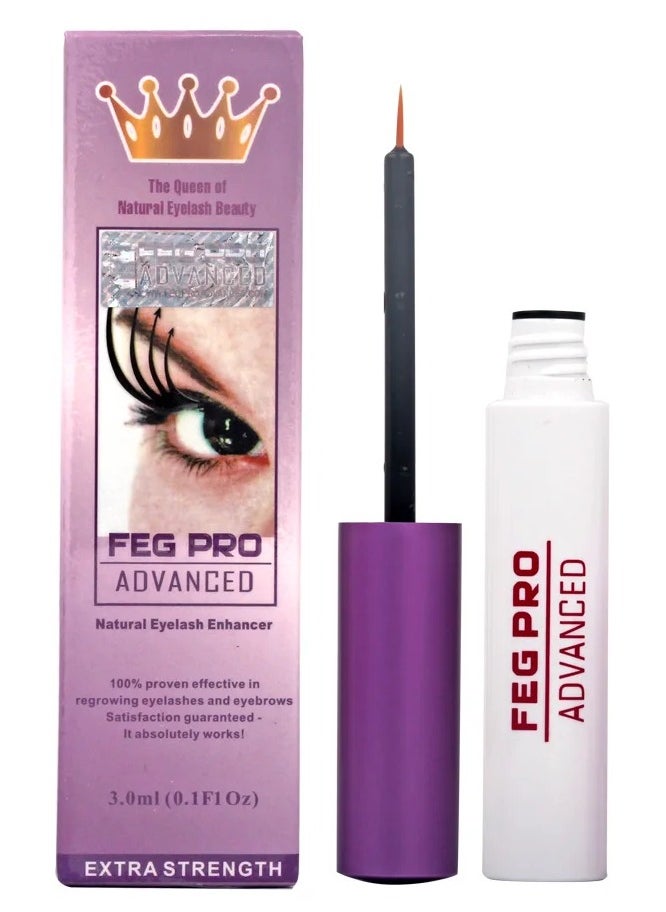 FEG Pro Advance Eyelash Enhancer Eye Lash Growth Serum for Lash and Brow Fast Effective Growth Creates Longer & Darker Eyelash Booster Serum Best Natural Eyelash Enhancer Serum to Grow Lashes  - Image 1