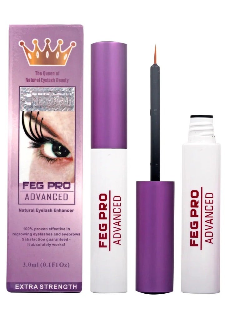 FEG - سيروم Pro Advance Eyelash Enhancer لنمو الرموش والحواجب، نمو سريع وفعال يخلق رموشًا أطول وأغمق، أفضل سيروم طبيعي لتعزيز نمو الرموش - Image 1