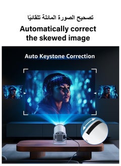Toshonics Portable HD Projector - Support 4K - Smart Projector with 5G Dual-band Wifi and Bluetooth 5.0 - Mobile Home Theater - Compatible With Android/iOS/Windows/TV Stick/HDMI/USB  - Image 3