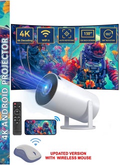 Toshonics Portable HD Projector - Support 4K - Smart Projector with 5G Dual-band Wifi and Bluetooth 5.0 - Mobile Home Theater - Compatible With Android/iOS/Windows/TV Stick/HDMI/USB  - Image 1