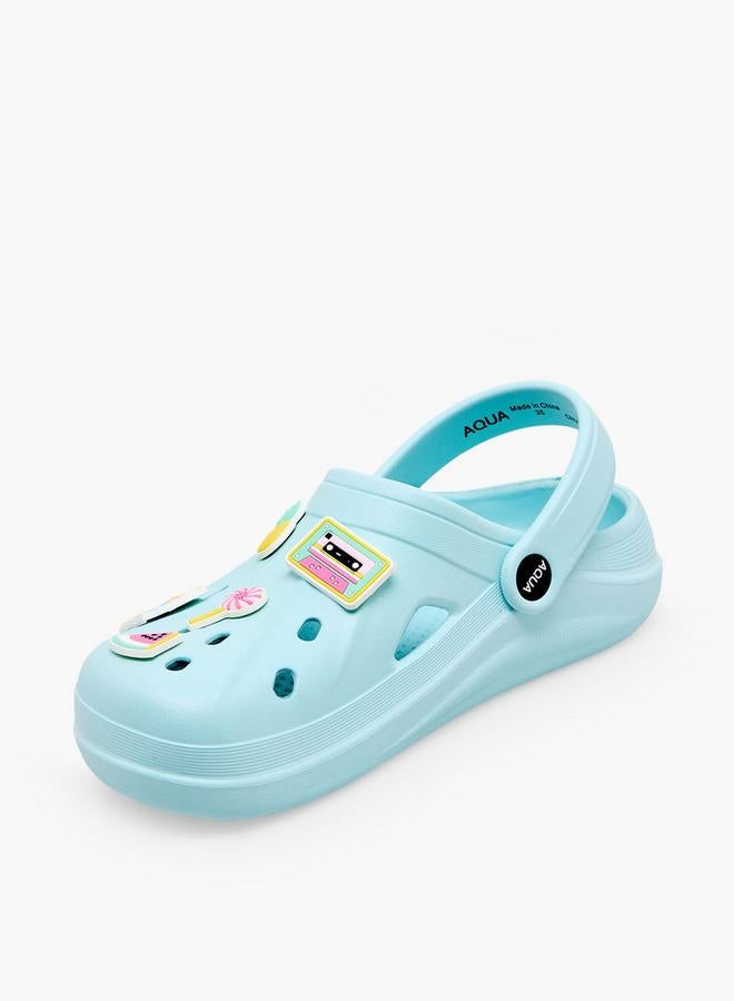 Aqua Girls Retro Jibbitz Clogs - Image 4