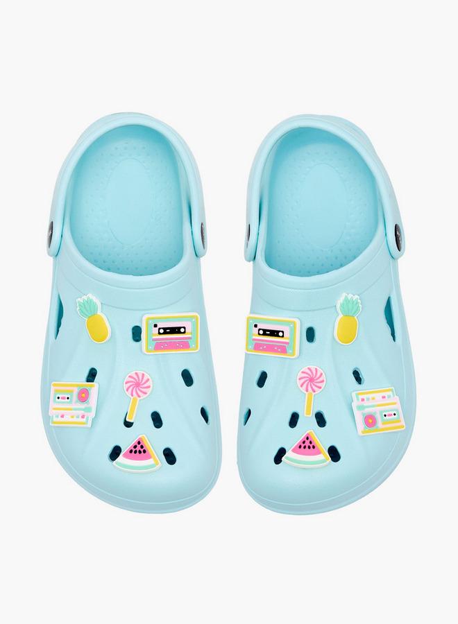 Aqua Girls Retro Jibbitz Clogs - Image 3