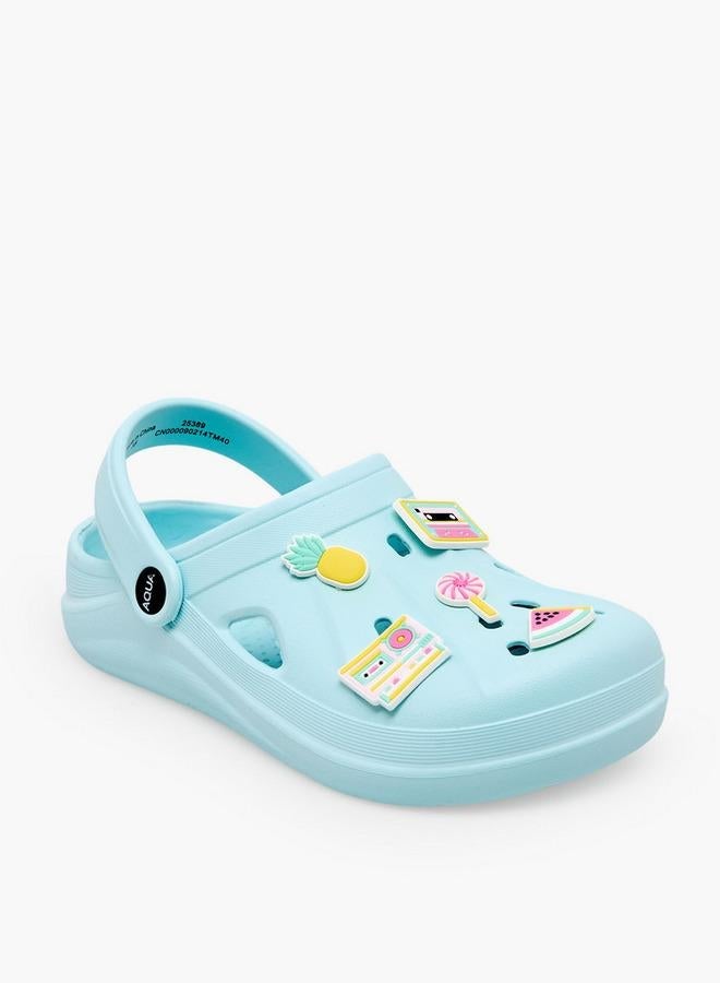 Aqua Girls Retro Jibbitz Clogs - Image 2