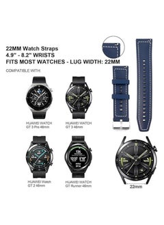 Compatible with Huawei Watch GT4 Replacement Wrist Band, 22mm Replacement Nylon Braided Silicone Composite Watch Strap, Compatible with Huawei Watch GT4/ GT3/ GT3 Pro 46mm blue - pzsku/Z356F8D55163742EBEEEBZ/45/_/1736180968/560eef38-cded-4e87-8a0e-efa14b7af73d