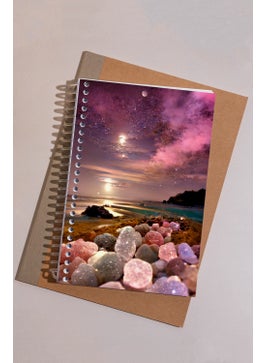 KutuTR Dreams Beach Pattern Wooden Mdf Cover 100 Pages Square 15X21 Vip Modelist Notebook 80GR/M2 K512  - Image 1