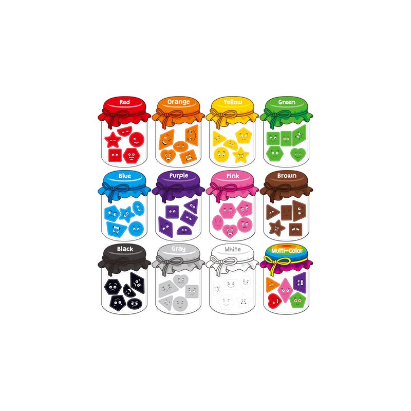 SpriteGru 12 Pieces Magnetic Color Sorting Toys 60 Color Shape Magnets Early Educational Sorting Set for Refrigerator Whiteboard Baby Toddlers Kids - Image 2