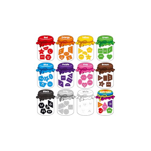 SpriteGru 12 Pieces Magnetic Color Sorting Toys 60 Color Shape Magnets Early Educational Sorting Set for Refrigerator Whiteboard Baby Toddlers Kids - Image 1