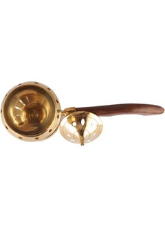 QUESERA rass Incense Burner/Sambrani Stand & Loban Dhoop Burner with Wooden Handle  - Image 3