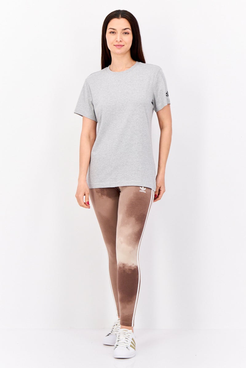 Adidas Women Sportswear Fit Short Sleeve Outdoor T-Shirt, Grey - Image 4