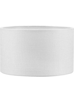 Moda35. White Floor Lamp Head Diameter 30 cm Cylinder Fabric LB814 