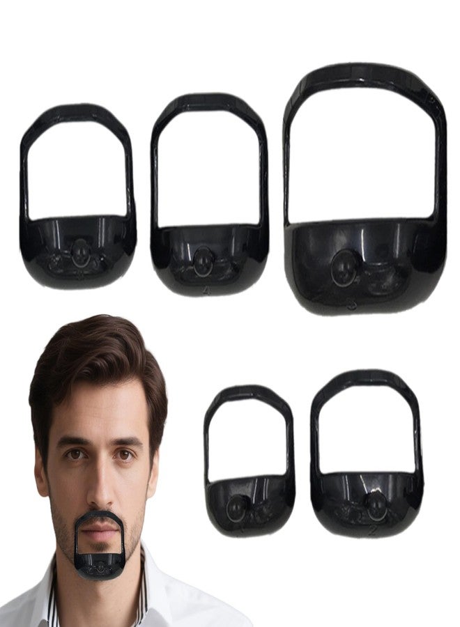 TARINI 5Pcs Goatee Beard Shaper, Beard Shaper Tool, Men Beard Shaper Templates - Goatee Styling Tools, DIY Trimming Guides for Beard Grooming Kit - Image 1