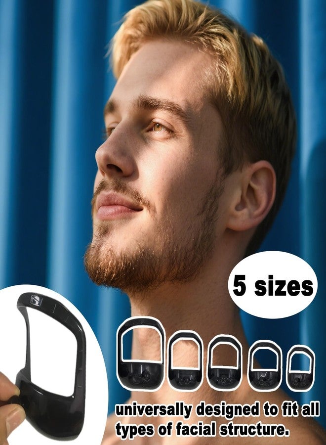 TARINI 5Pcs Goatee Beard Shaper, Beard Shaper Tool, Men Beard Shaper Templates - Goatee Styling Tools, DIY Trimming Guides for Beard Grooming Kit - Image 5