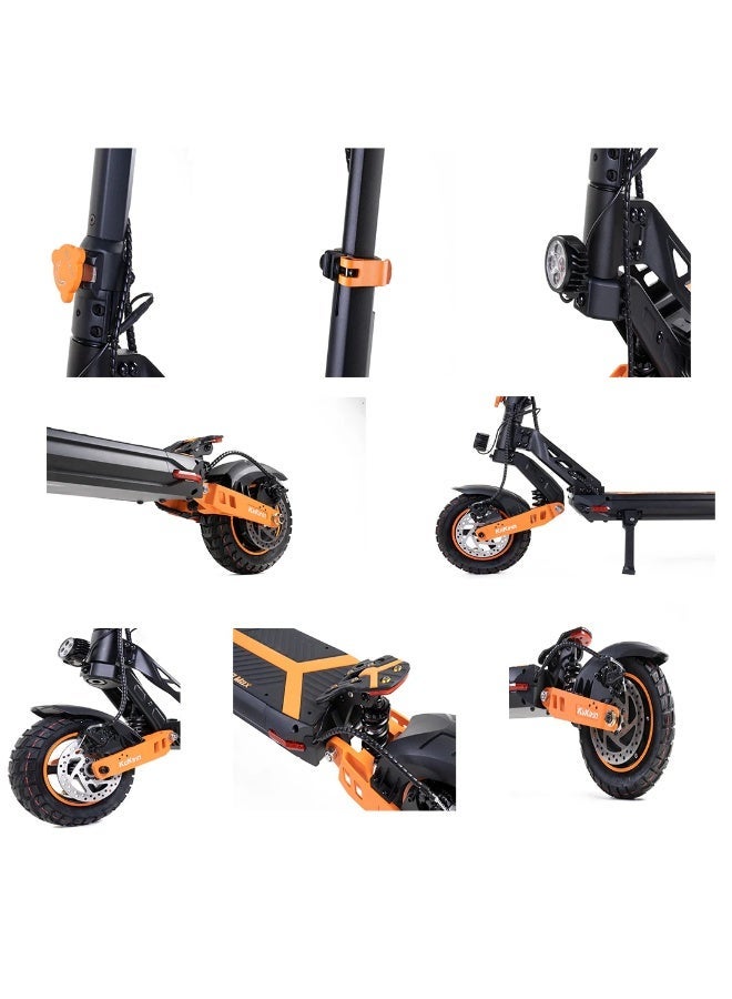 KuKirin G2 Max Electric Scooter – 1000W Brushless Motor, Up to 55 km/h High-Speed Performance, Up to 80 km Riding Range, 48V 20Ah High-Capacity Battery, Front & Rear Disc Brakes, Dual Shock Absorbers, 10″ Pneumatic Tires, Smart LCD Display, Detachable Seat, Supports up to 120 kg - Image 3