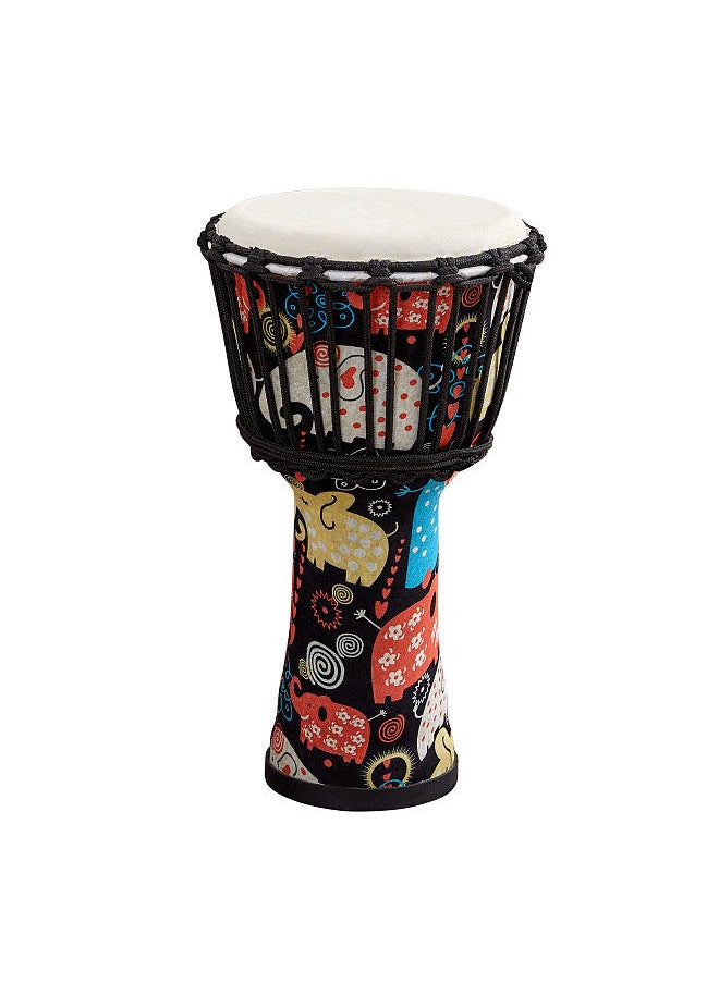 Generic - 8 Inch Portable African Drum Djembe Hand Drum with Colorful Art Patterns Percussion Musical Instrument - Image 1
