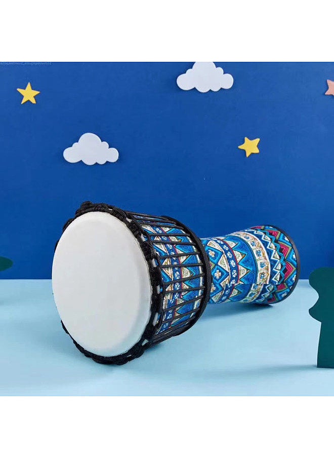 Generic - 8 Inch Portable African Drum Djembe Hand Drum with Colorful Art Patterns Percussion Musical Instrument - Image 1