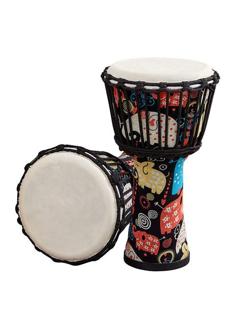8 Inch Portable African Drum Djembe Hand Drum with Colorful Art Patterns Percussion Musical Instrument
