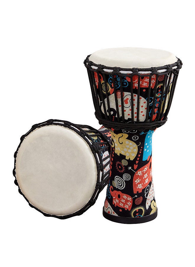 Generic - 8 Inch Portable African Drum Djembe Hand Drum with Colorful Art Patterns Percussion Musical Instrument - Image 1