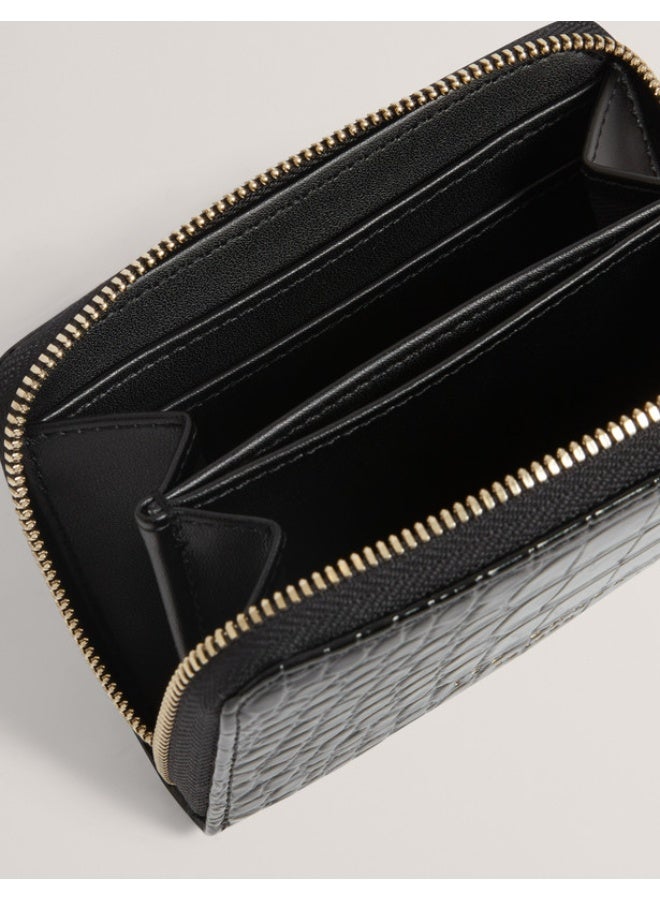 Ted Baker Croc Effect Small Zip Around Wallet - Image 4