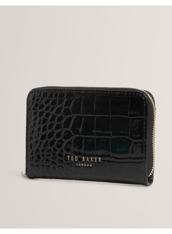 Ted Baker Croc Effect Small Zip Around Wallet - Image 2