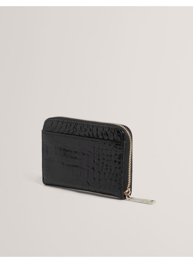 Ted Baker Croc Effect Small Zip Around Wallet - Image 3