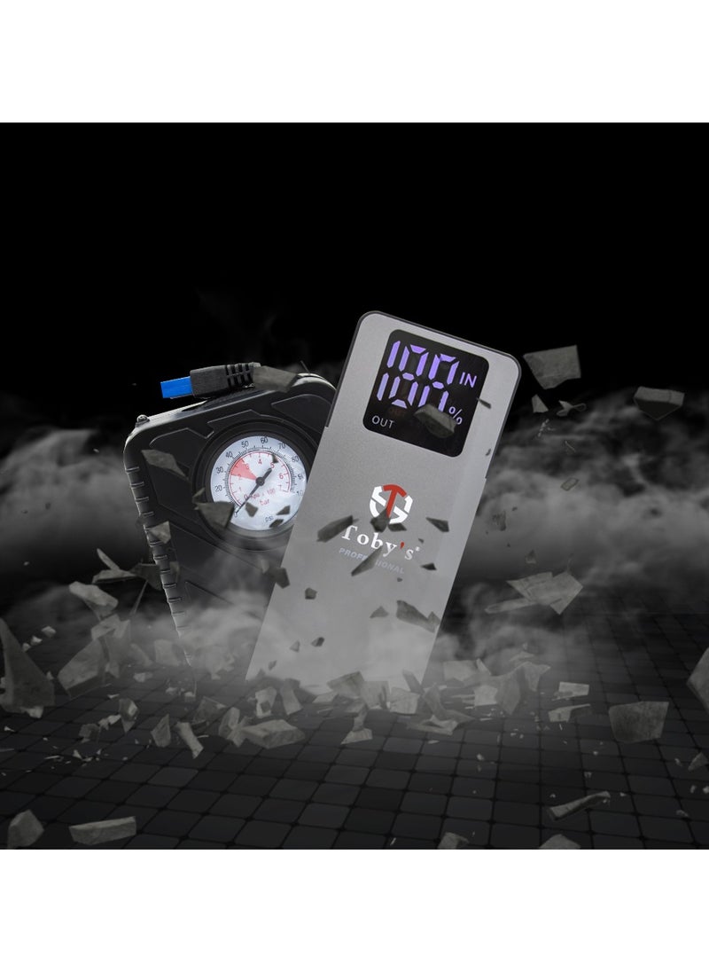Toby's 2B (T66 Pro) Jump Starter with 16000mAh Automotive Compressor and 59.2WH Power Bank for Electronic Devices  - Image 3