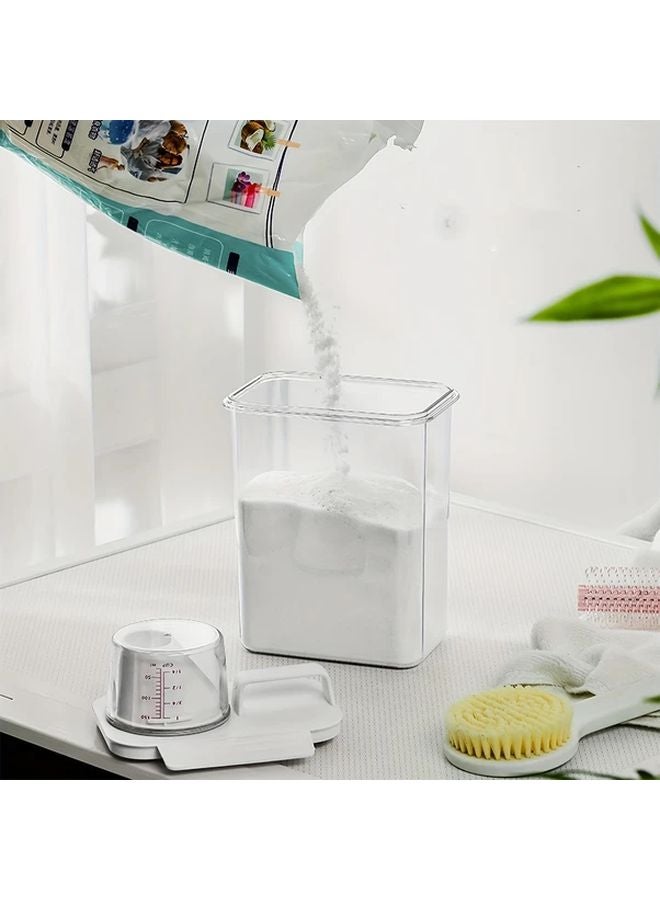 حاوية تخزين كبيرة لغسيل الملابس 60 87 أونصة 2 قطعة شفافة مقاومة للتسرب قابلة للتكديس - Image 5